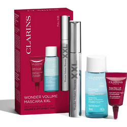 CLARINS SUPRA VOLUME MASCARA SET Mascara 8ml + Eye Makeup Remover 30ml + Eye Contour Cream 7ml