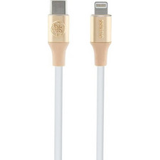 Guess GUCLLALRGDD cable USB-C / Lightning 1.5m Fast Charging Ebossed Logo light gold