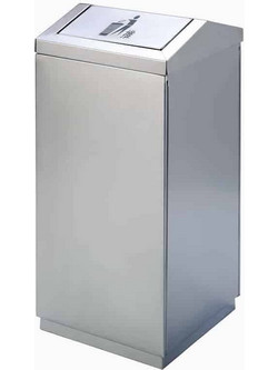 TEMNO Κάδος Inox Βαρέως Τύπου Περιστρεφόμενο Καπάκι 60lt 33x33x71εκ