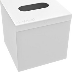 Verdi 504.18.01 White Mat - Τετράγωνη Θήκη για Χαρτομάντηλα
