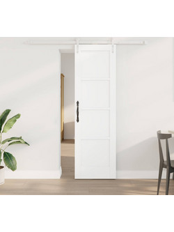 vidaXL Πόρτα Εσωτερική Συρόμενη Ξύλινη Λευκή 61x198.5cm 3450239
