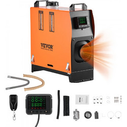 VEVOR Αερόθερμη Θερμάστρα Ντίζελ Ανεξάρτητη 8 kW DC 12-24 V, Θερμοσίφωνας Γρήγορης Θέρμανσης με Τηλεχειριστήριο & Ψηφιακή Έγχρωμη Οθόνη & Φωνητική Ειδοποίηση, Χαμηλού Θορύβου, για Τροχόσπιτο, Φορτηγό,