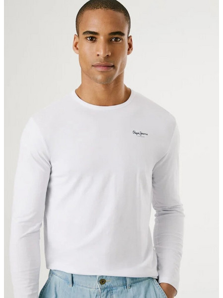 PEPE JEANS T-Shirt Σε Slim Γραμμή Με Λογότυπο PEPE JEANS PJ0APPM508211 800 WHITE , White