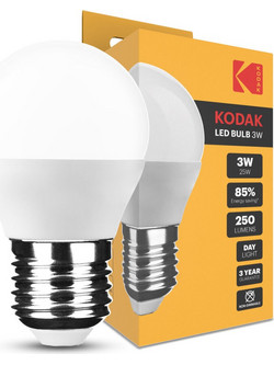 KODAK Λαμπτήρας LED Max τύπου Mini Globe G45, 3W, E27, 270 6000K (250 lumen)