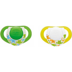 Chicco Physio Active Ανατομικές Ορθοδοντικές Πιπίλες Σιλικόνης 4m+ Πράσινο Κίτρινο 2τμχ