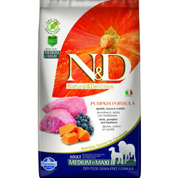 Farmina N&D Pumpkin Grain Free Adult Medium & Maxi with Lamb, Pumpkin & Blueberry 2.5kg