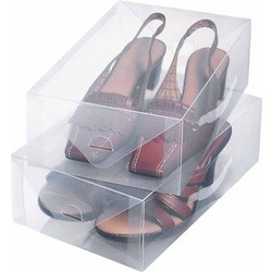 ORDINETT Ιταλίας Θήκη Υποδημάτων 30x18.5x9.5cm 5.3lt Πολυπροπυλένιο Βάρος 0.27kg Σετ 2 Τεμαχίων SHOE BOXES TOP CLASS WHITE Διάφανο