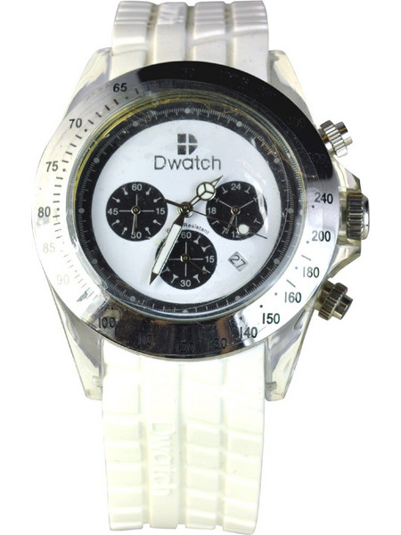 D-watch Γυναικείο Ρολόι με Λευκό Καουτσούκ Λουράκι SS45-07