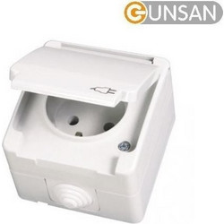 Πρίζα σούκο εξωτερική στεγανή IP 54 με καπάκι Gunsan-Visage