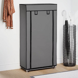vidaXL Παπουτσοθήκη Υφασμάτινη Γκρι 58x28x106cm 282430