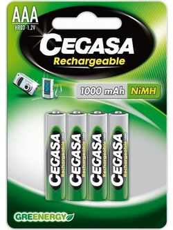 Cegasa Rechargeable AAA 1000mAh 4τμχ