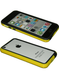 VOLTE-TEL ΘΗΚΗ IPHONE 5C BUMPER METAL BUTTON YELLOW-BLACK VOLTE-TEL