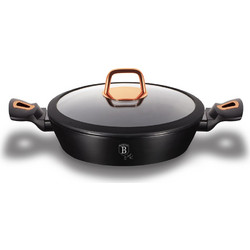 Berlinger Haus Black Rose Gold Collection BH-1640 Κατσαρόλα Πλακερό Αλουμινίου Αντικολλητική Επίστρωση 28cm