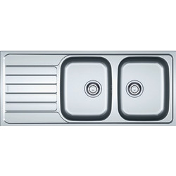 Franke Spark SKX 621 Λείος Ένθετος Νεροχύτης Inox Αντιστρεφόμενος Σατινέ 116x50cm