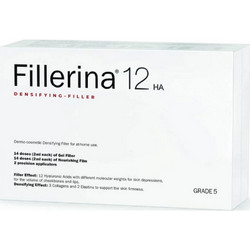 Labo Fillerina Plus Αγωγή Γεμίσματος Ρυτίδων Grade 5 Αντιγηραντικό Ενυδατικό Serum Προσώπου & Χειλιών με Υαλουρονικό 2x28ml