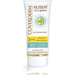 Coverderm Filteray Plus Light Beige Normal Skin Αντηλιακή Κρέμα Προσώπου Αντιγηραντική με Χρώμα SPF50+ 50ml