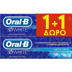 Oral-B 3D White Arctic Fresh Οδοντόκρεμες για Λεύκανση 2x75ml