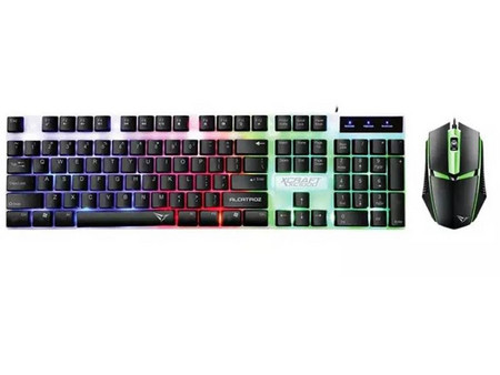 Alcatroz XC1000 Silver Σετ Gaming Πληκτρολόγιο RGB Black