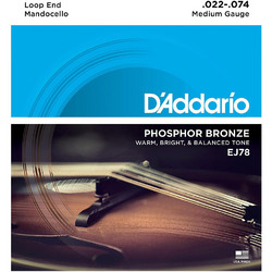D'Addario EJ78 Σετ Χορδές Phosphor Bronze 22-74" Medium Tension