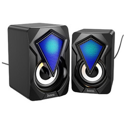 Hoco DS30 Ηχεία Υπολογιστή 2.0 6W με RGB Φωτισμό Black