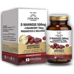 John Noa D Mannose 500mg Cranberry & Probiotics 30 Κάψουλες