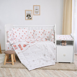 Lorelli Trend Bears & Pillows Σετ Κούνιας Beige 6τμχ