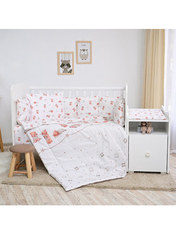 Lorelli Trend Bears & Pillows Σετ Κούνιας Beige 6τμχ