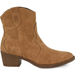 Tamaris Γυναικεία Μποτάκια Cowgirl Suede Ταμπά με Χοντρό Χαμηλό Τακούνι 1-25702-41-300