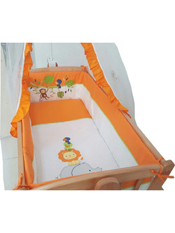 Beboulino Monkey Σετ Λίκνου 7τμχ Orange/White