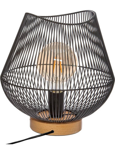 Atmosphera Jena Πορτατίφ Ε27 Μαύρο Καφέ Φ28xΥ26cm