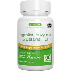 Igennus Digestive Enzymes & Betaine HCl 90 Κάψουλες
