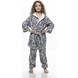 Galaxy Παιδική Ρόμπα Fleece Χειμωνιάτικη Γκρι 854