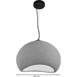 InLight Fiberglass Κρεμαστό Φωτιστικό Οροφής Μονόφωτο E27 Γκρι 4053-C