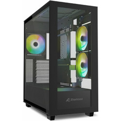 Sharkoon Rebel C60 RGB Black Gaming Midi Tower Κουτί Υπολογιστή RGB με Πλαϊνό Παράθυρο