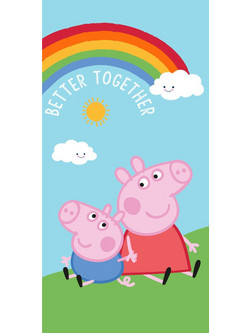 Borea Peppa Pig Παιδική Πετσέτα Θαλάσσης Γαλάζια 70x140cm
