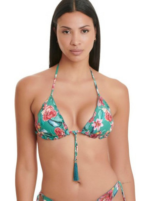 ERKA MARE Bikini Top Τριγωνάκι Floral Βεραμάν 24400