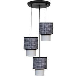Heronia Lighting Κρεμαστό Φωτιστικό Οροφής Τρίφωτο E27 Μαύρο 14-0270