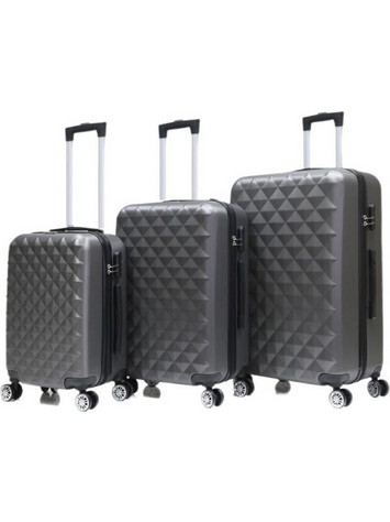 Traveleo ABS-07S Σετ Βαλίτσες 3τμχ Γκρι