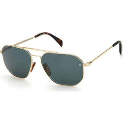 David Beckham DB1041S 06J/QT Ανδρικά Γυαλιά Ηλίου Τετράγωνα Μεταλλικά Χρυσά με Μπλε Polarized Φακό