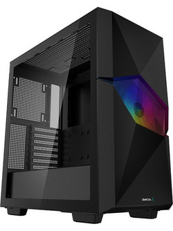 Deepcool Cyclops Black Midi Tower Κουτί Υπολογιστή RGB με Πλαϊνό Παράθυρο