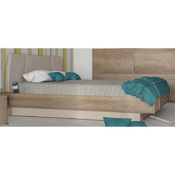 Diommi Κρεβάτι Διπλό Δερματίνη/Υφασμάτινο 140x200cm 45-238