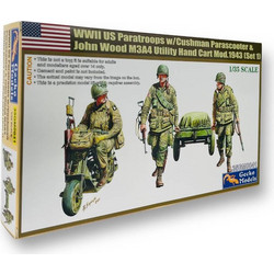 Gecko Models WWII US Paratroops with Cushman Parascooter Set Συναρμολογούμενη Πλαστική Φιγούρα Μοντελισμού 1:35