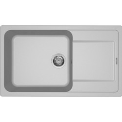 Elleci Life 410 Ένθετος Νεροχύτης Γρανίτη Αντιστρεφόμενος Granitek Aluminium 86x50cm