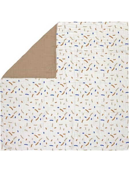 Laessig Little Mateys Sprinkles Κουβέρτα Αγκαλιάς Bamboo Royal Blue/Ecru 100x100cm