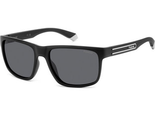 Polaroid Eyewear PLD2157S 003M9 Ανδρικά Γυαλιά Ηλίου Τετράγωνα Κοκάλινα Μαύρα με Μαύρο Polarized Φακό
