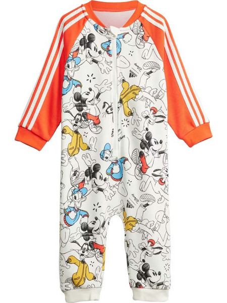 Adidas Disney Mickey Φορμάκι Μακρυμάνικo για Αγόρι Λευκό Πορτοκαλί IN7283