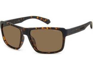 Polaroid Eyewear PLD2158S HGC/SP Ανδρικά Γυαλιά Ηλίου Τετράγωνα Κοκάλινα Ταρταρούγα με Καφέ Polarized Φακό