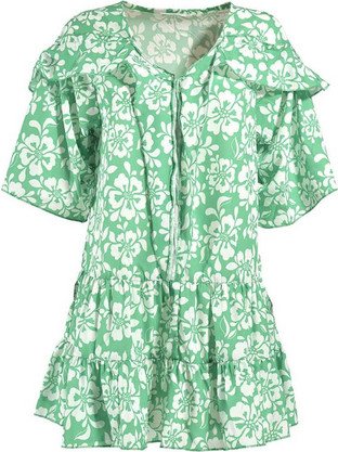 Inart Mini Καλοκαιρινό Καθημερινό Φόρεμα Floral Πράσινο 5-41-255-0002