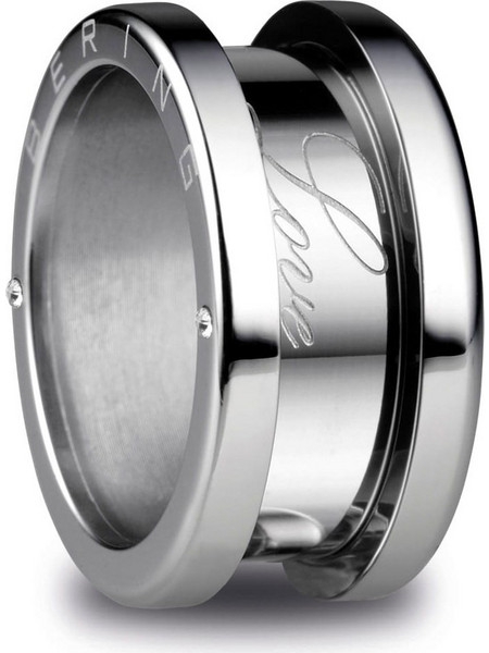 Bering Ανδρικό Δαχτυλίδι από Ατσάλι Ασημί 520-10-X4