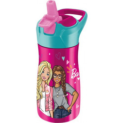Maped Picnik Barbie Παιδικό Παγούρι Ανοξείδωτο με Καλαμάκι Φούξια 430ml